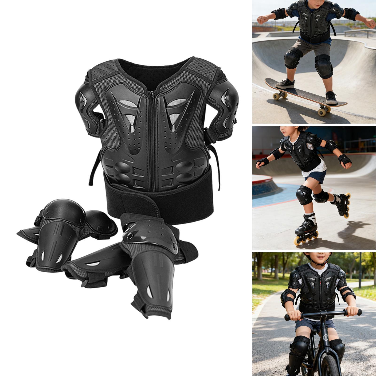 Mountain Biking Chest Protector - Traje de Motocross Unisex para Niños,