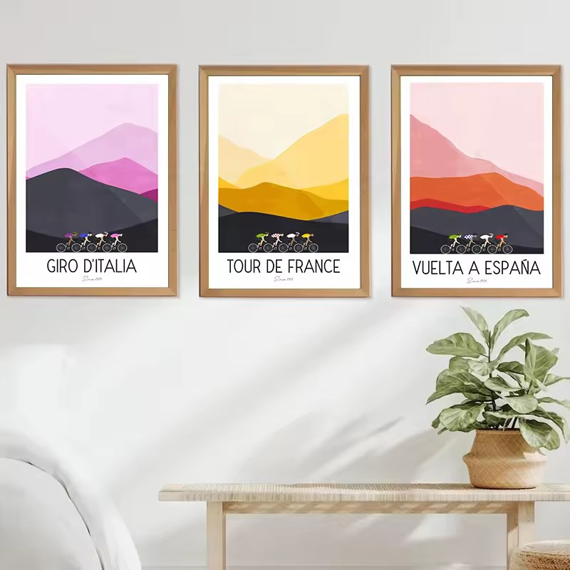 Póster De acuarela para ciclis - Mountain Biking Races reseña y precio