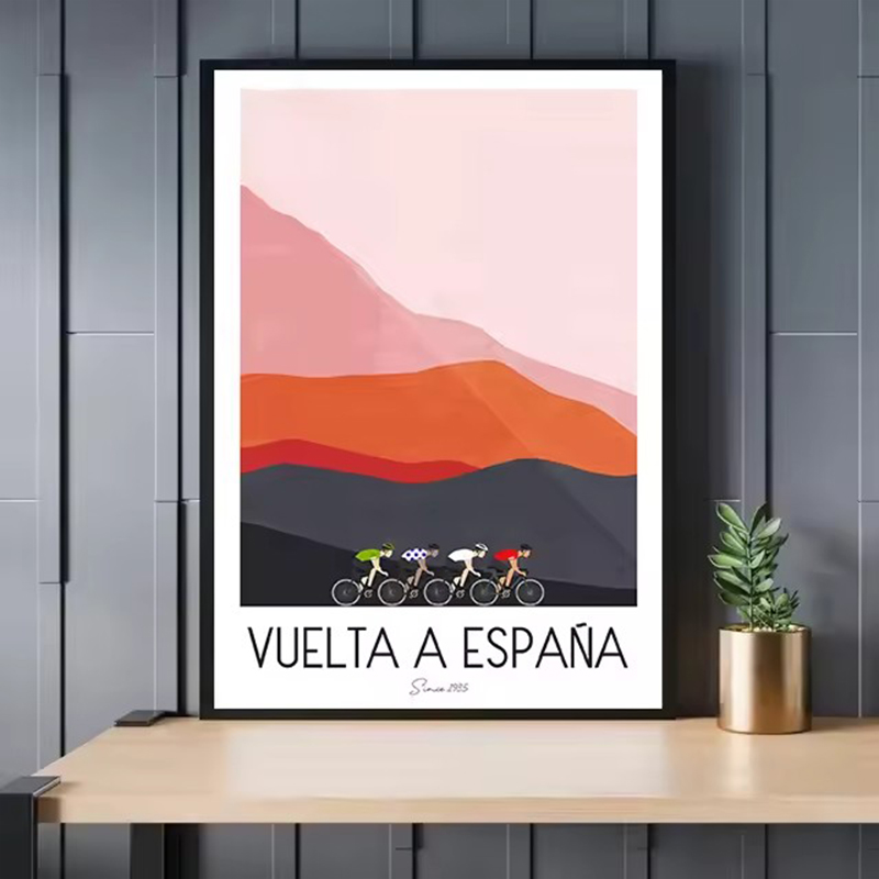 Póster De acuarela para ciclis - Mountain Biking Races reseña y precio