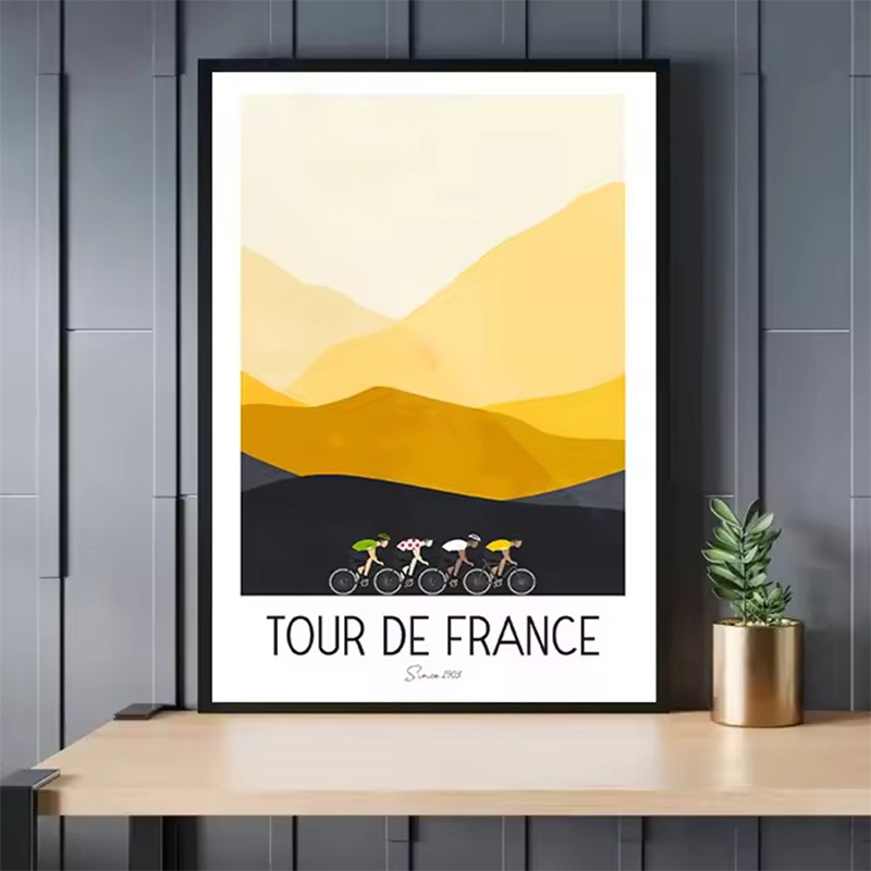 Póster De acuarela para ciclis - Mountain Biking Races reseña y precio