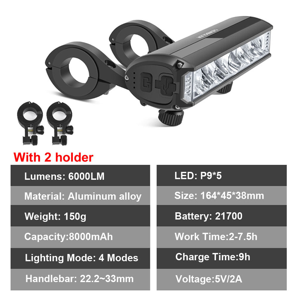 NEWBOLER-luz frontal para bici - Mountain Biking Backpack reseña y precio