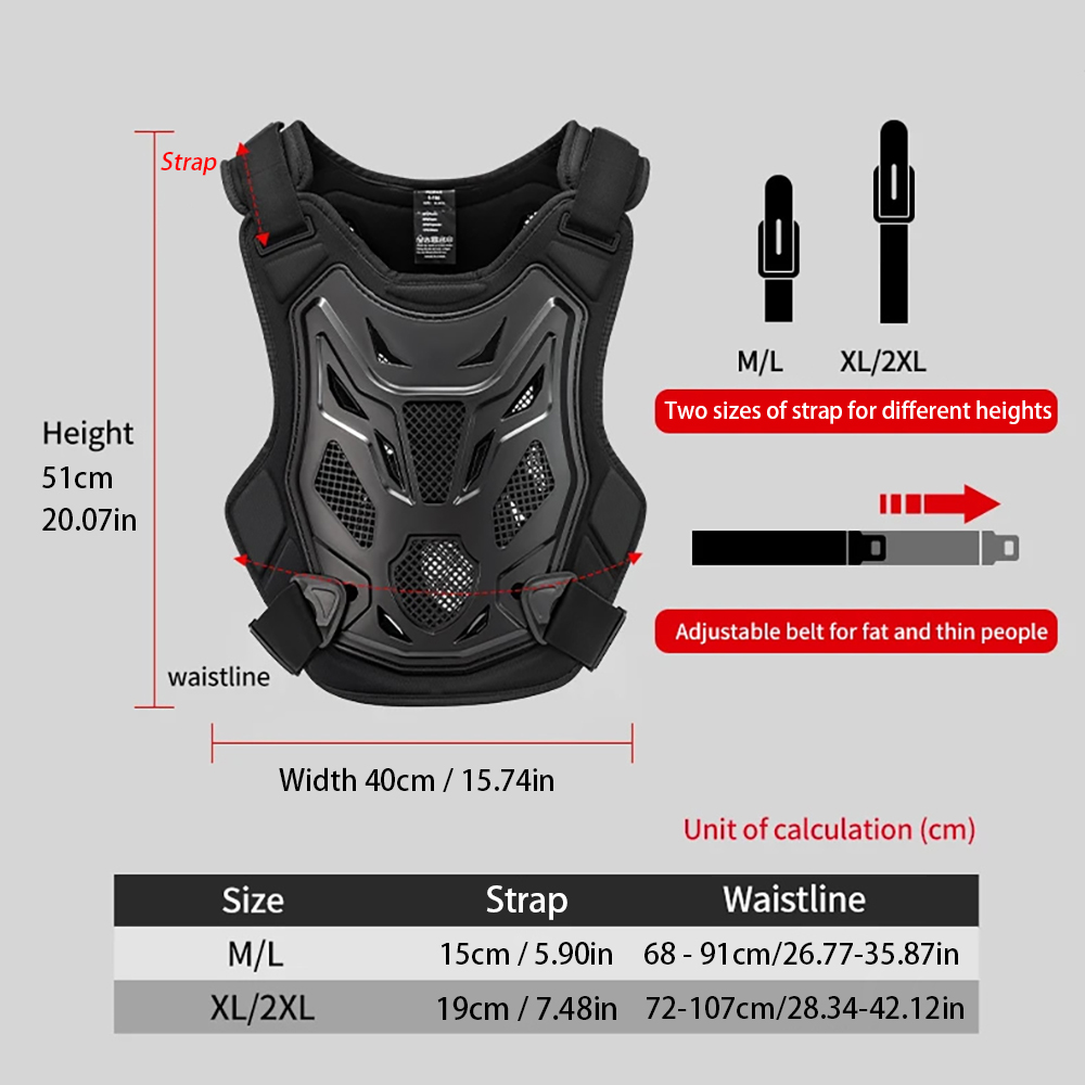 Chaleco de armadura de Motocro - Mountain Biking Chest Protector reseña y precio